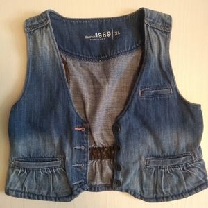 Gap Kids Girls Cute Denim Vest